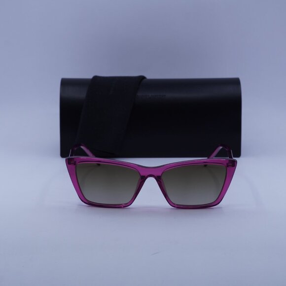 Saint Laurent SL737 MICA THIN 006 Cat Eye Sunglasses - Cyclamen/Khaki main image 11